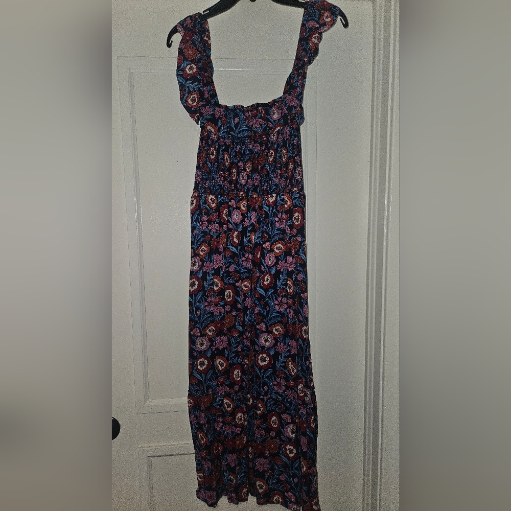 Vineyard Vines Black and Red Floral Maxi Dress